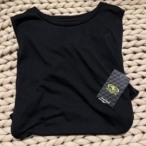 Black aw high neck tunic tank